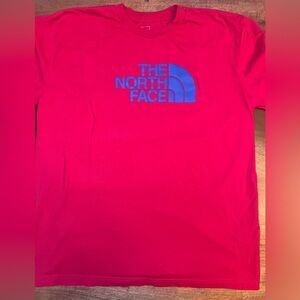 North face Men’s Long Sleeve Crew Neck  Red Tshirt Size L
